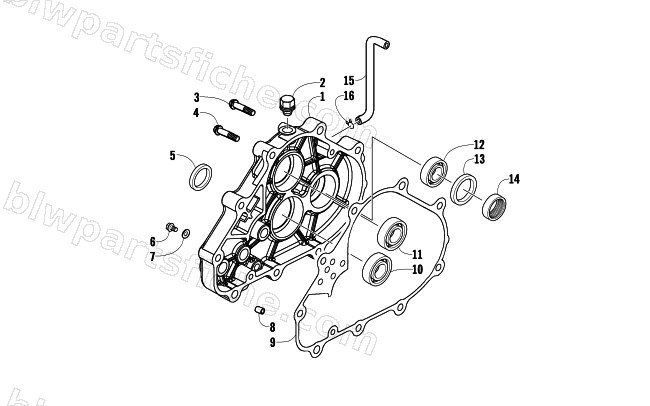 TRANSMISSION CASE ASSEMBLY diagram