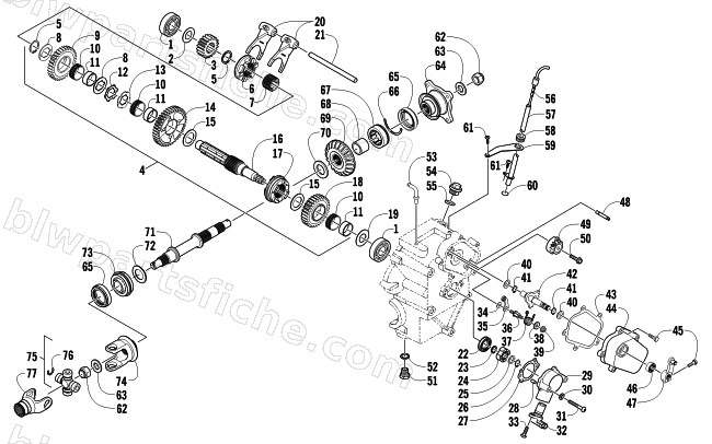 TRANSMISSION LEFT-SIDE ASSEMBLY diagram