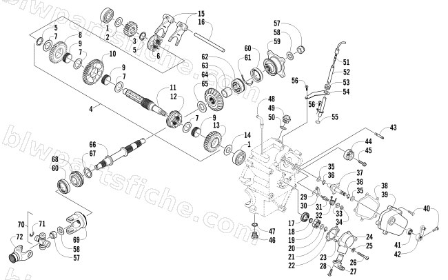 TRANSMISSION LEFT-SIDE ASSEMBLY diagram