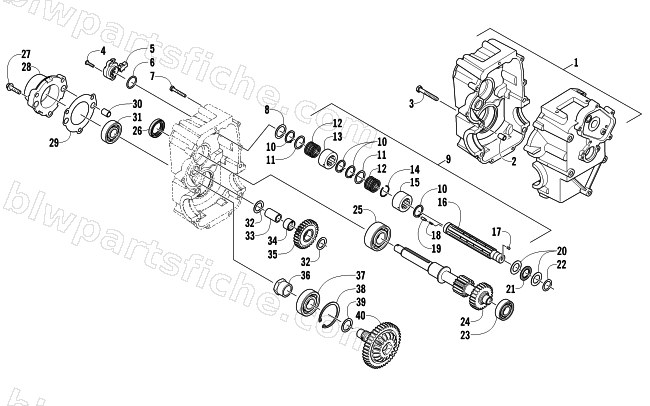 TRANSMISSION RIGHT-SIDE ASSEMBLY diagram