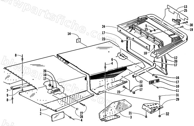 TUNNEL AND REAR BUMPER diagram