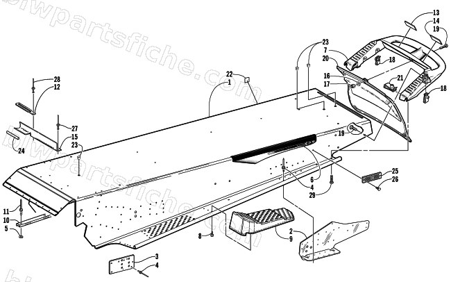 TUNNEL AND REAR BUMPER diagram