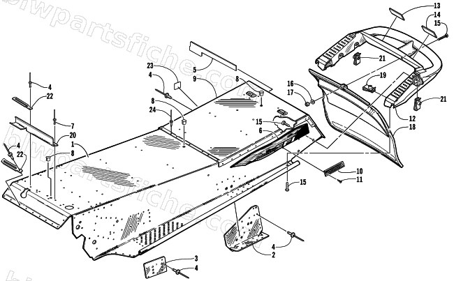 TUNNEL AND REAR BUMPER diagram
