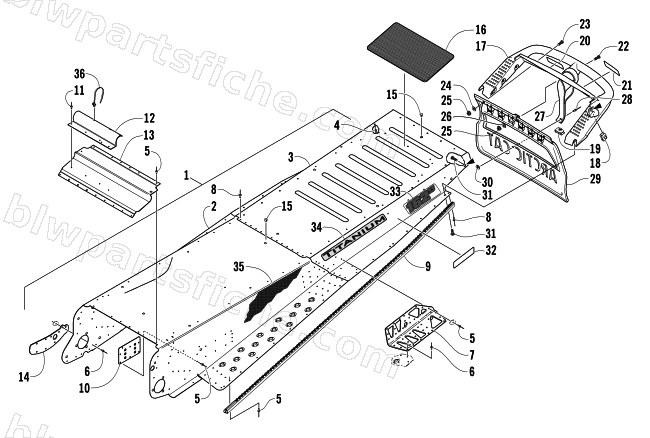 TUNNEL AND REAR BUMPER diagram
