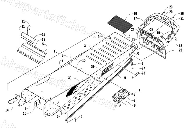 TUNNEL AND REAR BUMPER diagram