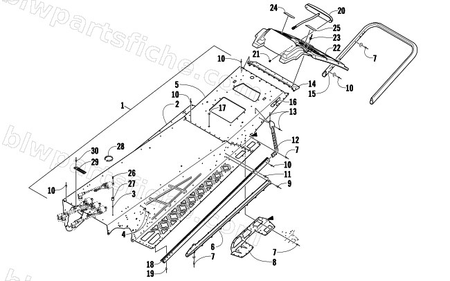 TUNNEL, REAR BUMPER, AND TAILLIGHT ASSEMBLY diagram