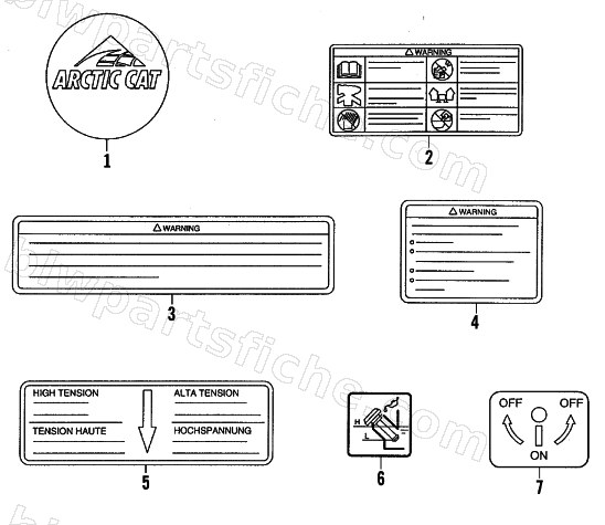 WARNING DECALS diagram