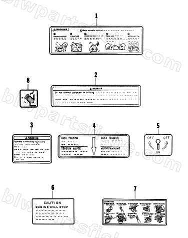 WARNING DECALS diagram