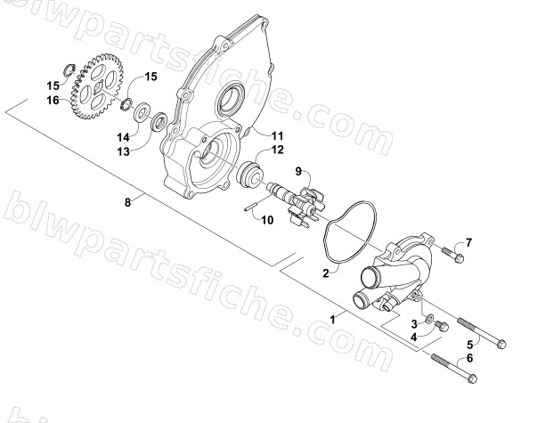 WATER PUMP ASSEMBLY diagram
