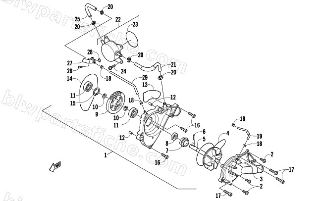 WATER PUMP ASSEMBLY diagram