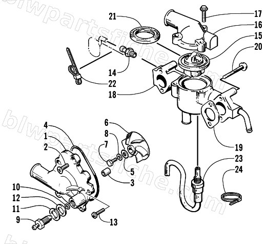 WATER PUMP/WATER MANIFOLD diagram