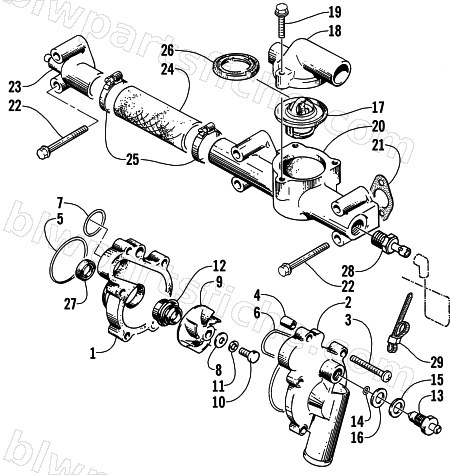 WATER PUMP/WATER MANIFOLD diagram