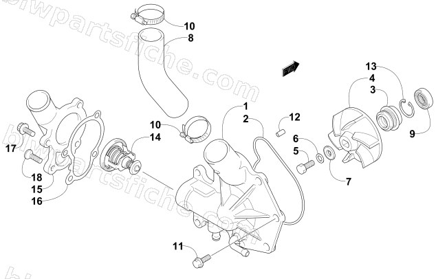 WATER PUMP/WATER MANIFOLD diagram