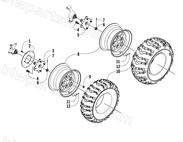 WHEEL AND TIRE ASSEMBLY diagram