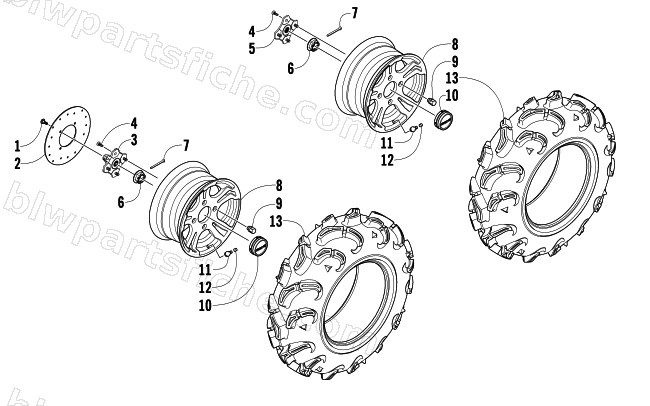 WHEEL AND TIRE ASSEMBLY diagram