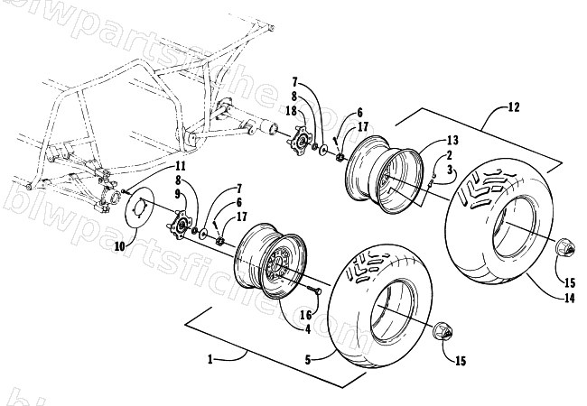 WHEEL AND TIRE ASSEMBLY diagram