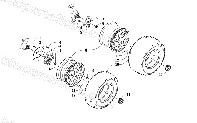 WHEEL AND TIRE ASSEMBLY diagram
