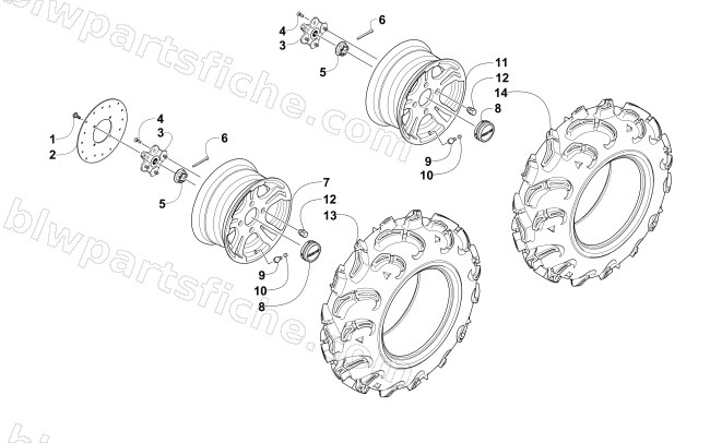 WHEEL AND TIRE ASSEMBLY diagram