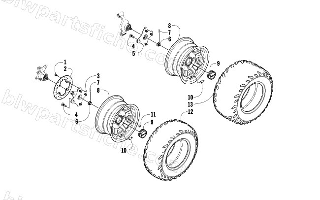 WHEEL AND TIRE ASSEMBLY diagram