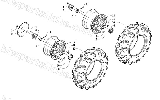 WHEEL AND TIRE ASSEMBLY diagram