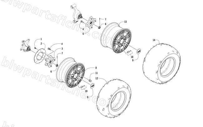 WHEEL AND TIRE ASSEMBLY diagram