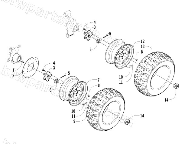 WHEEL AND TIRE ASSEMBLY diagram