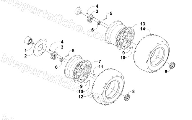 WHEEL AND TIRE ASSEMBLY diagram