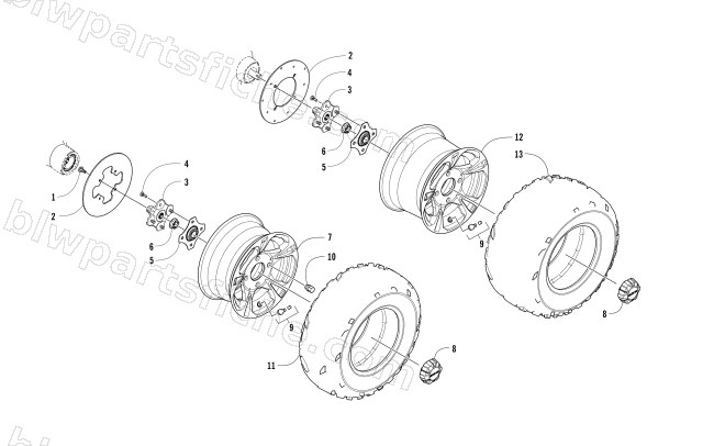 WHEEL AND TIRE ASSEMBLY diagram
