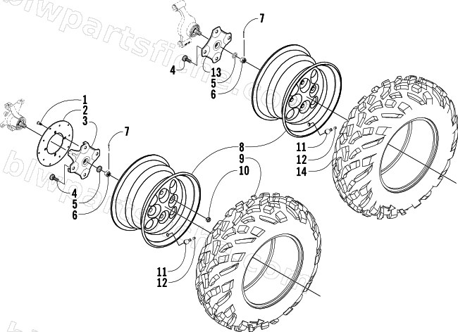 WHEEL AND TIRE ASSEMBLY diagram