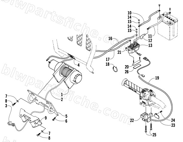 WINCH ASSEMBLY diagram
