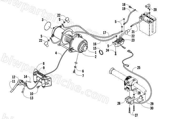 WINCH ASSEMBLY diagram