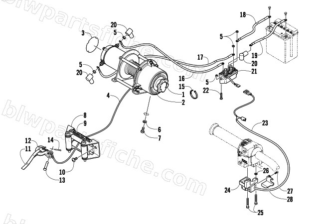 WINCH ASSEMBLY diagram
