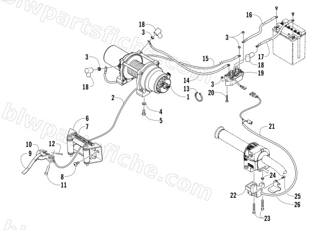 WINCH ASSEMBLY diagram