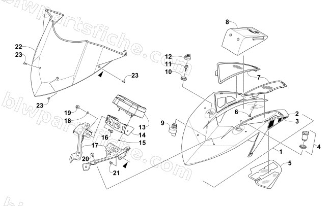 WINDHSIELD AND INSTRUMENTS ASSEMBLIES diagram