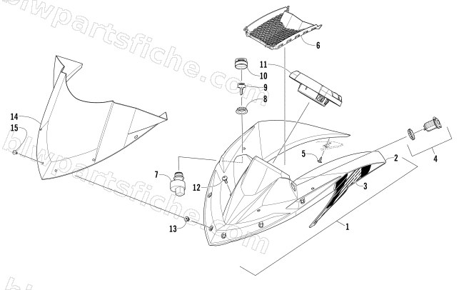 WINDSHIELD AND INSTRUMENTS ASSEMBLIES diagram
