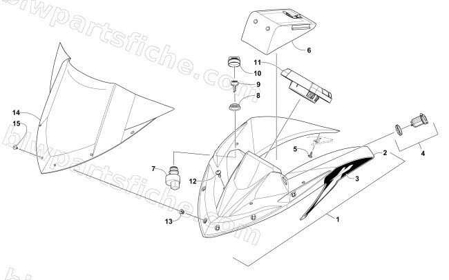 WINDSHIELD AND INSTRUMENTS ASSEMBLIES diagram